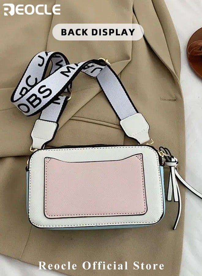 REOCLE Women's Crossbody Bag Shoulder Bag with Adjustable Wide Strap Square Camera Crossbody Purse HandBag Simple Trendy Small Shoulder Bag  - Image 3