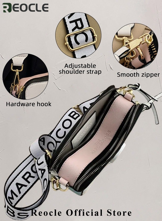 REOCLE Women's Crossbody Bag Shoulder Bag with Adjustable Wide Strap Square Camera Crossbody Purse HandBag Simple Trendy Small Shoulder Bag  - Image 5