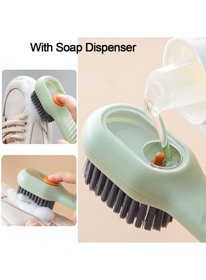 عام فرشاة أحذية متعددة الوظائف، قطعتان مع فرشاة تنظيف ناعمة وصندوق سائل وخطاطيف، أدوات تنظيف للمنزل والمطبخ. - Image 3