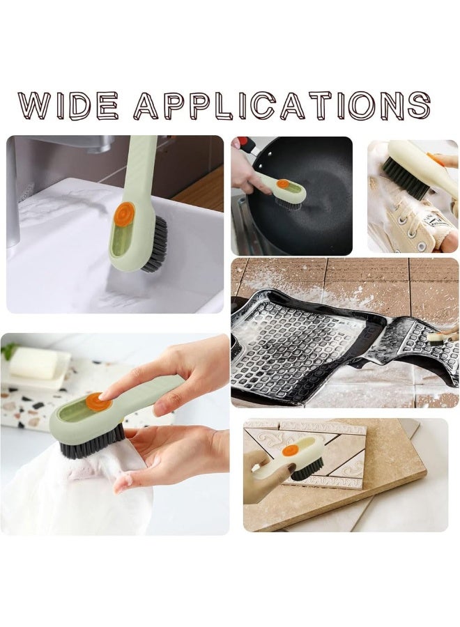 عام فرشاة أحذية متعددة الوظائف، قطعتان مع فرشاة تنظيف ناعمة وصندوق سائل وخطاطيف، أدوات تنظيف للمنزل والمطبخ. - Image 5