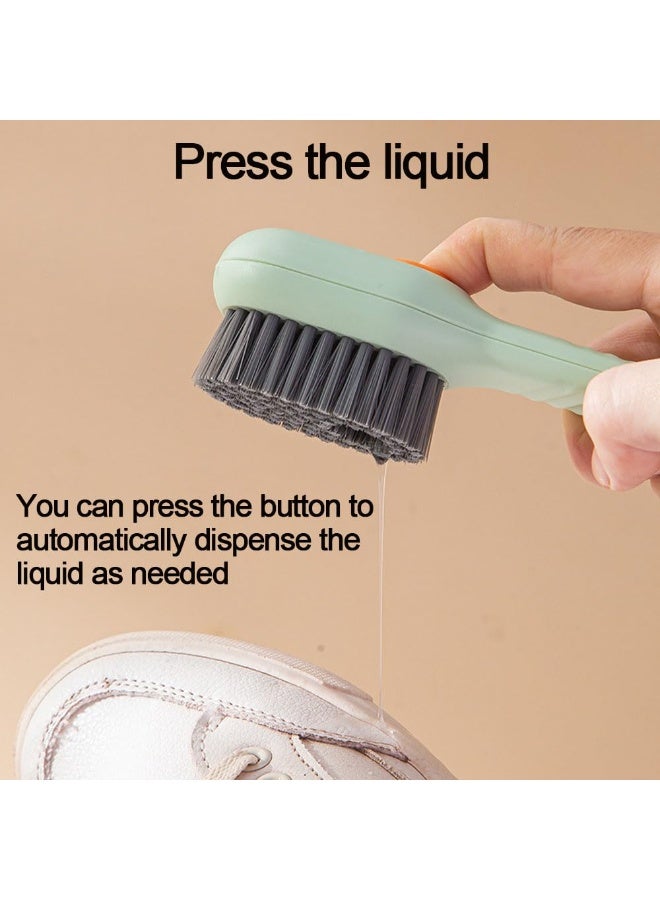 عام فرشاة أحذية متعددة الوظائف، قطعتان مع فرشاة تنظيف ناعمة وصندوق سائل وخطاطيف، أدوات تنظيف للمنزل والمطبخ. - Image 4