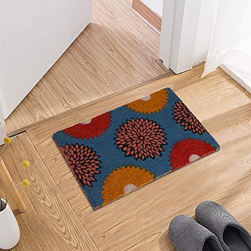 HOKIPO Natural Coconut Coir Printed Doormat For Home Entrance, 40 X 60 Cm, Blue (In-471-Bl, Rectangular) - Image 2