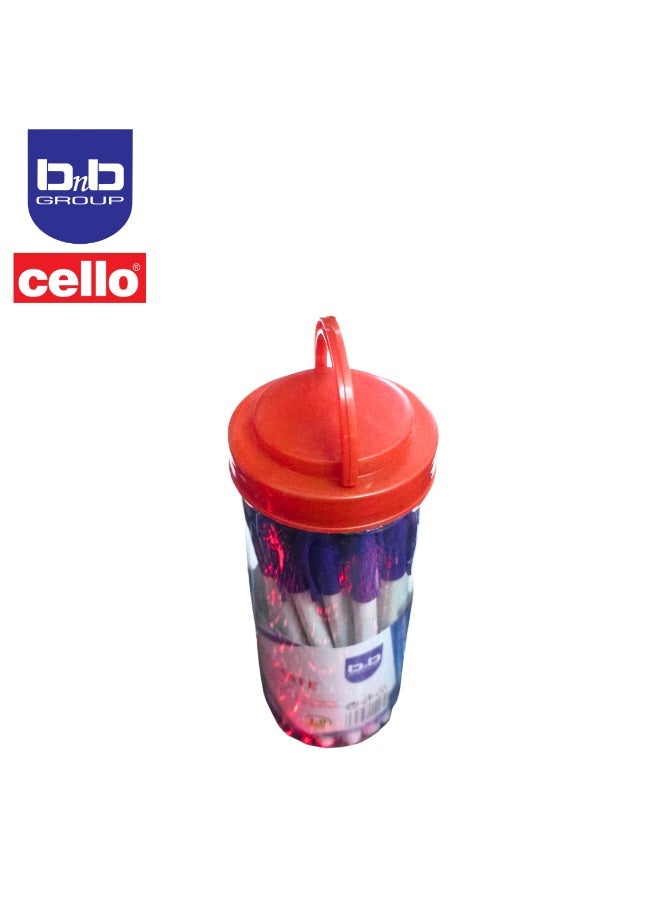 تشيلو قلم حبر جاف سيلو تريميت 1.0 مم، عبوة من 25 قلمًا، أزرق-SA - Image 3