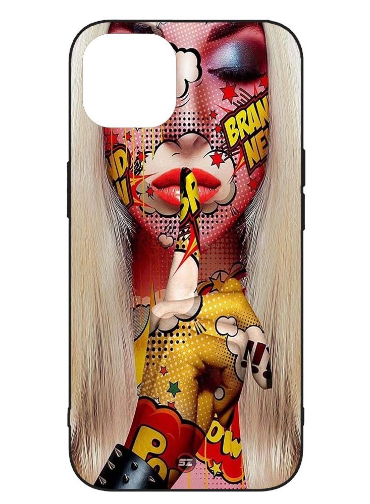 Service Zone Protective Printed Mobile Back Cover Girl With Funky Art Makeup For Apple iPhone 13 Pro Max 