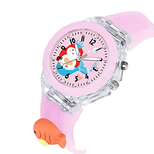 SWADESI STUFF Cute Cartoon Multi Color Lights Rubber Strap Kid Analog Watch For Girls (Fish), Multi-Color Dial, Multi-Color Band - Image 3