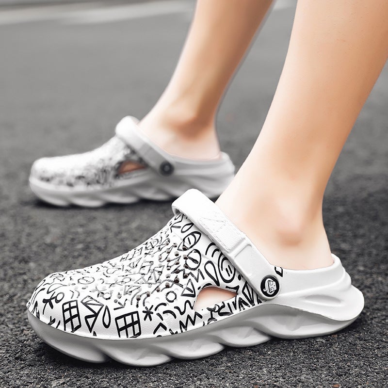 Hole Shoes Men'S Summer 2022 New Arrival Men'S All-Match Sandals Platform Casual Beach Fashionable Outfit Breathable Sandals - Image 3