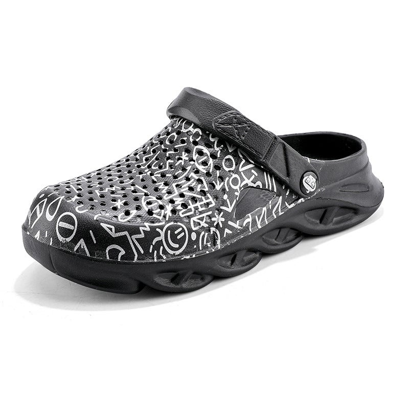 Hole Shoes Men'S Summer 2022 New Arrival Men'S All-Match Sandals Platform Casual Beach Fashionable Outfit Breathable Sandals - Image 1