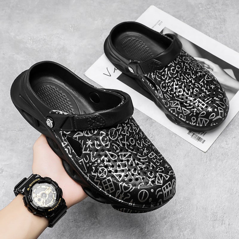 Hole Shoes Men'S Summer 2022 New Arrival Men'S All-Match Sandals Platform Casual Beach Fashionable Outfit Breathable Sandals - Image 5
