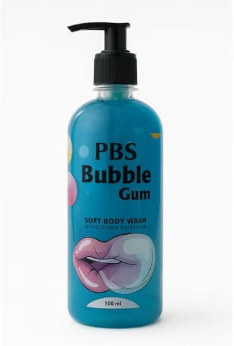 PBS Bubble Gum Soft Body Wash with Glycerin &amp; Aloe Vera -500ml