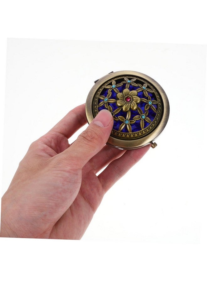 Tinksky Folding Pocket Mirror Round Compact Mirror Double-sided Makeup Mirror (Random Style) - Image 3