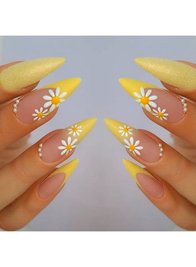 winthrop 6 Sheets Daisy Nail Art Stickers Charming Flower Chrysanthemum 3D Trendy Design Selfadhesive Spring Nail Art Decals Diy Manicure Decoration Supplies Accessories For Women Girls - Image 4
