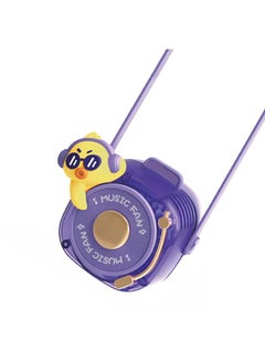 Thoraya Neck Hanging Fan for Kids ABS PC Silicone Bladeless USB Rechargeable Quiet Cute Cartoon Portable Necklace Fan for Outdoor  - Image 2