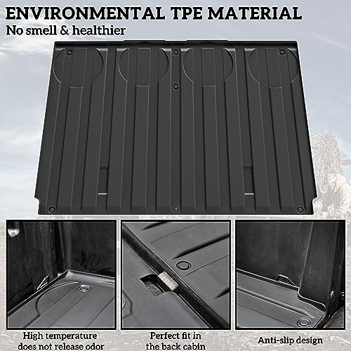 SAUTVS TPE Cargo Bed Mat Liner for Can Am Defender, Rubber Rear Cargo Bed Mat All Weather Protector Slush Liner for Can-Am Defender HD5 HD7 HD8 HD9 HD10 MAX 2016-2025 Accessories - Image 3