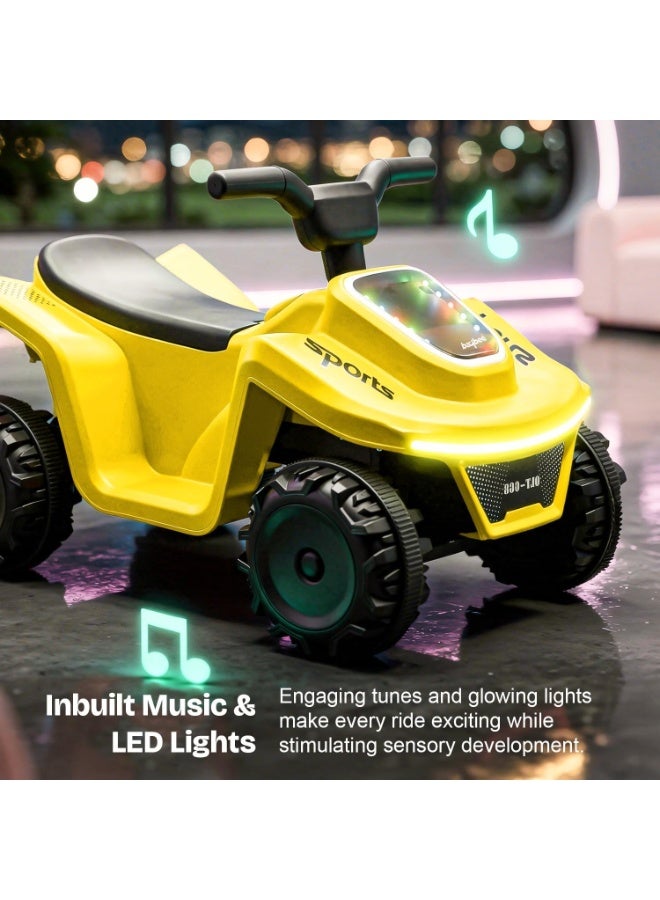BAYBEE Giddy ATV Battery-Operated Kids Bike | Rechargeable Electric Ride-On with Lights, USB & Music | Big Beach Motorbike for Boys & Girls 2-5 Years - Image 5