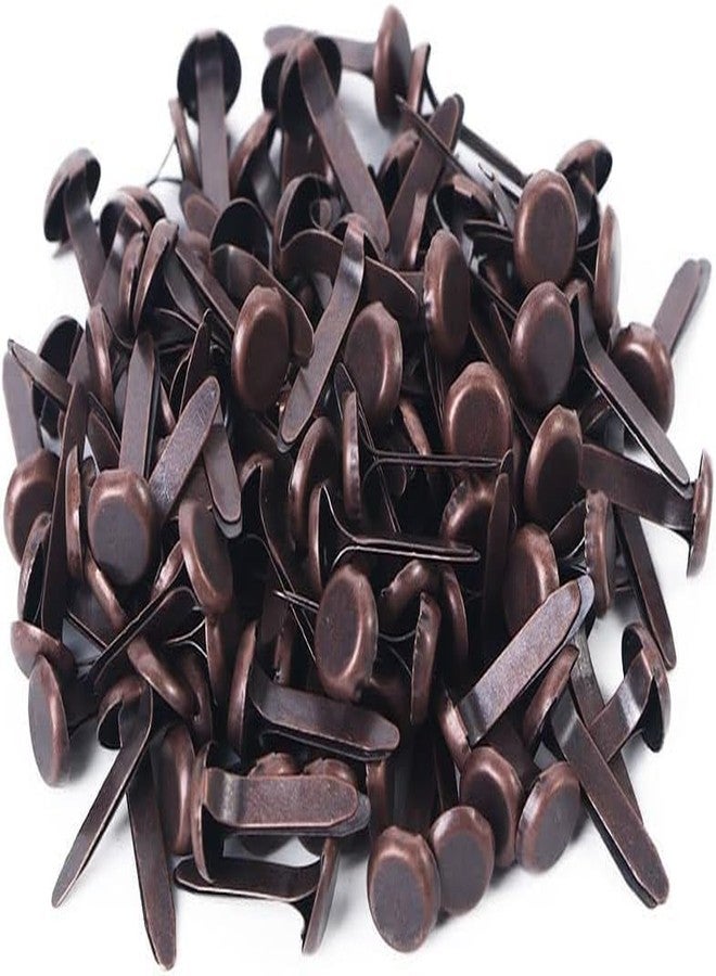 DPWOUM 100 Pcs Copper Multicolor Mini Brad Fasteners Round Paper Fasteners Brads for Paper Craft DIY Stamping Scrapbooking - Image 1