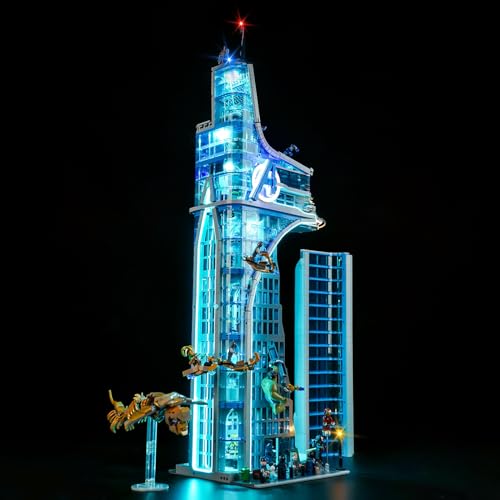LocoLee LED Light Kit Compatible with Lego Avengers Tower 76269 DIY Creative Lighting Set Accessories Compatible with Lego 76269 Building Set Lights Only No Models - Image 1