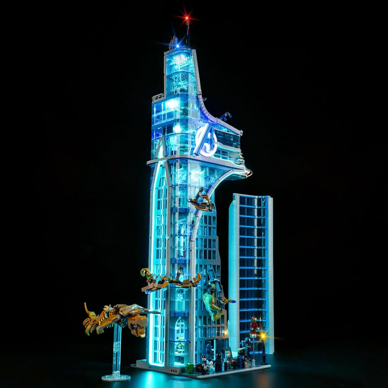 LocoLee LED Light Kit Compatible with Lego Avengers Tower 76269 DIY Creative Lighting Set Accessories Compatible with Lego 76269 Building Set Lights Only No Models - Image 3