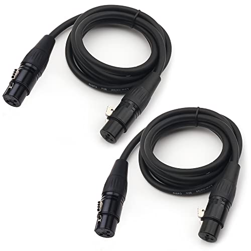 NANYI 2pcs XLR Splitter Microphone Cable - 3-Pin XLR Female to Female, 10Feet/3Meter DMX Patch Cords with Oxygen-Free Copper - Image 5