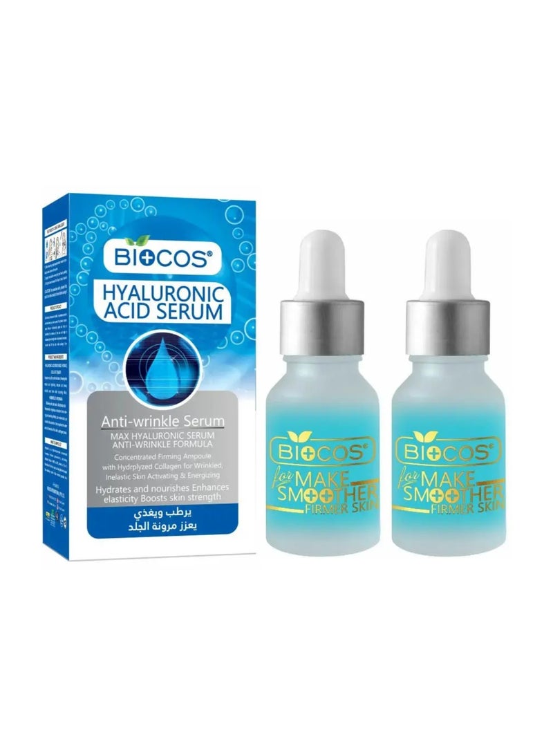 BIOCOS Multi Serum Hyaluronic Acid – Advanced Hydrating & Anti-Aging Facial S - Pack of 2 - Image 1