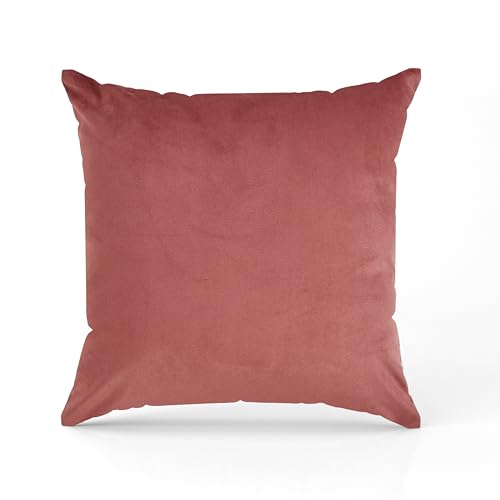 AEROHAVEN™ Rose Set of 2 Gold Leaf Printed Hand Made Velvet Throw/Pillow Cushion Covers - CC-226 - (16 x 16 Inch, Peach) - Image 4