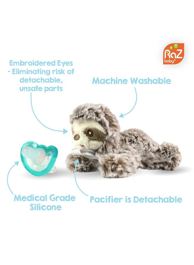 Razbaby Razbuddy Jollypop Pacifier Holder W/ Removable Baby Pacifier 0M+ Bpa Free Penguin - Image 3