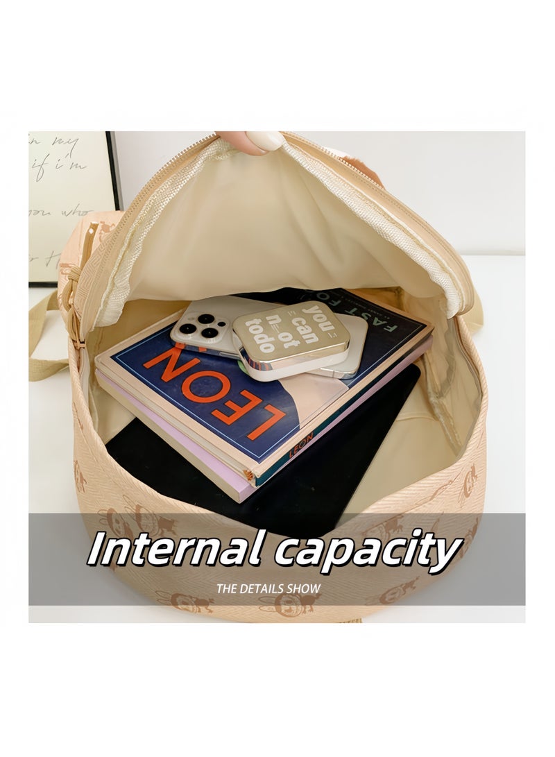 لابوبو حقيبة ظهر جديدة من Labu مصنوعة من القطيفة بعيون كبيرة ورسوم كرتونية لطيفة وصغيرة الحجم للسفر والترفيه وحقيبة ظهر عالية القيمة 36*32*12 سم - Image 5