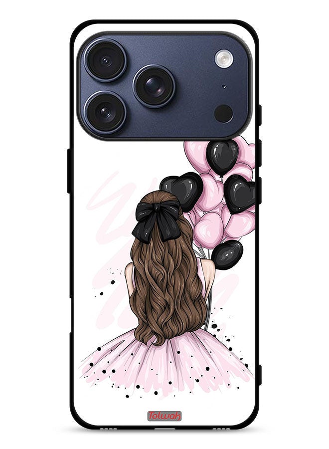 Tolwak Apple iPhone 17 Pro Protective Case Cover Holding Balloons Girl Art - Image 1