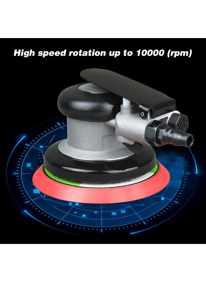 Generic - Pneumatic Sander Pneumatic Polisher Air Sander 5'' Air Palm Orbital Sander Grinder Sanding Machine Tool - Image 1