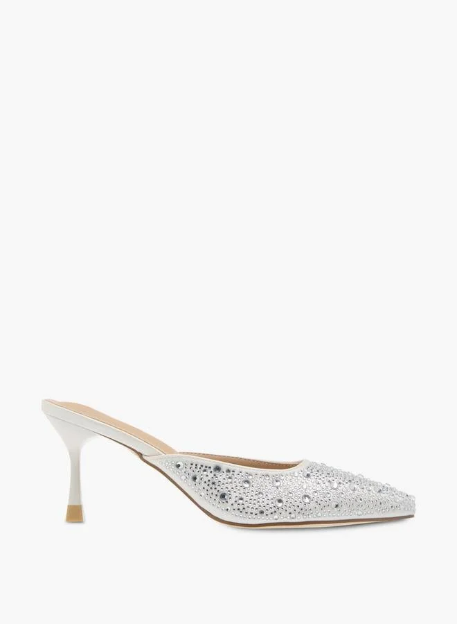 Flora Bella Metallic Slip-On Crystal Sandals