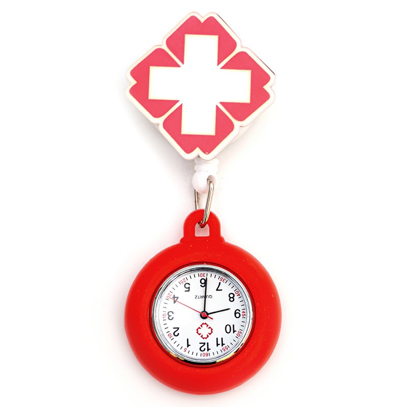 25 New Nurse Watch Silicone Luminous Doctor Student Pocket Watch Chest Pocket Watch Pattern Design Manufacturer - Image 1