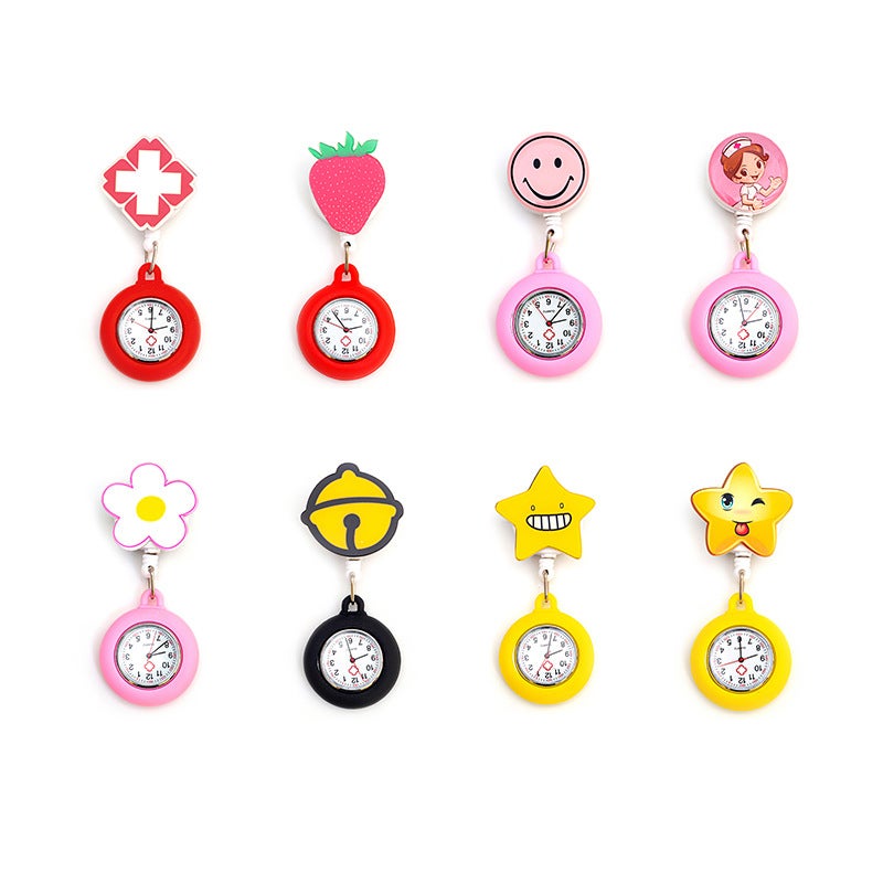 25 New Nurse Watch Silicone Luminous Doctor Student Pocket Watch Chest Pocket Watch Pattern Design Manufacturer - Image 4