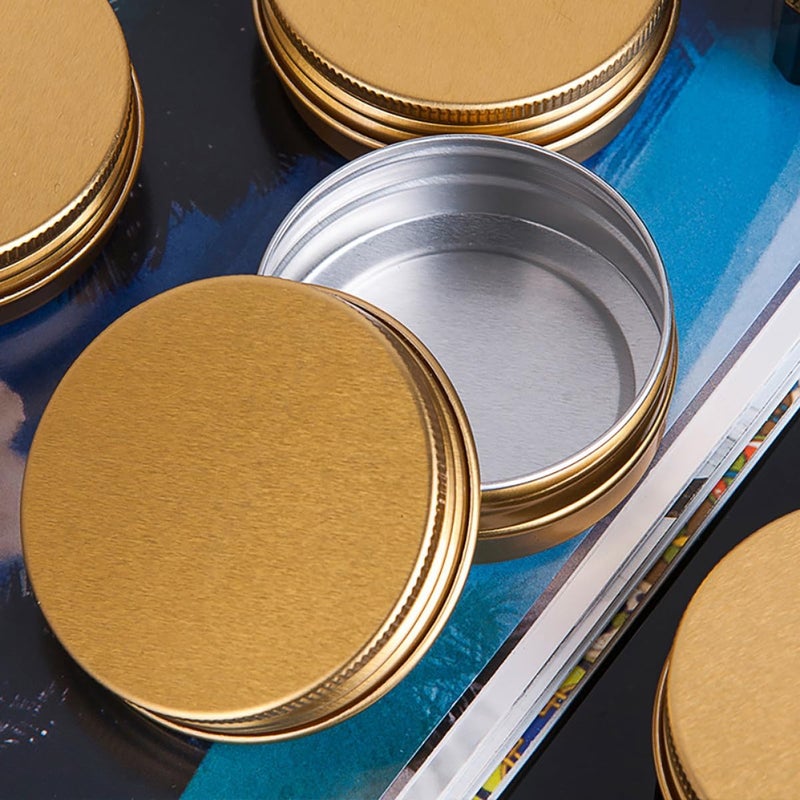 10 Pcs 30ml Golden Aluminium Boxes Screw-thread Cream Jars Refillable Cosmetic Containers for Hair and Skincare Storage - Image 5