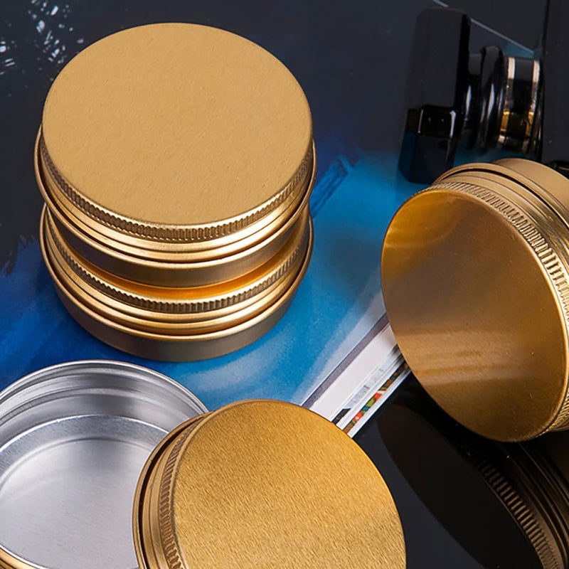 10 Pcs 30ml Golden Aluminium Boxes Screw-thread Cream Jars Refillable Cosmetic Containers for Hair and Skincare Storage - Image 4