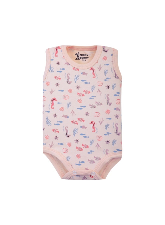 Funny Bunny Pack of 6 Cotton Wide Cut Bodysuit for Baby - Image 2