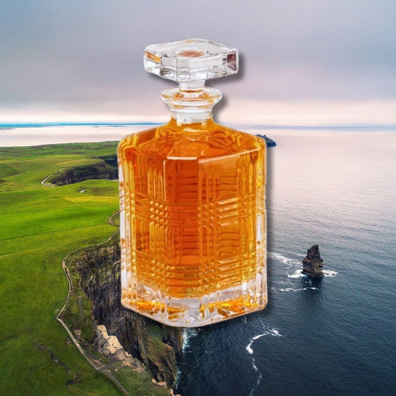FALKOR Luxury Glassware - Finnegan Irish Decanter Elegant Classy Decanter with Contemporary Design - for Storing Whiskey, Liquor, Scotch, Bourbon, Vodka or Wine 750 ML - Image 4