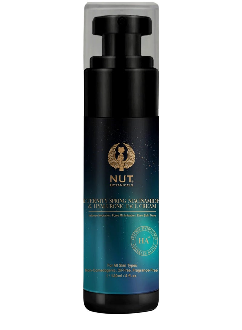 NUT BOTANICALS Eternity Spring Niacinamide and Hyaluronic Face Cream 120ml - Image 1