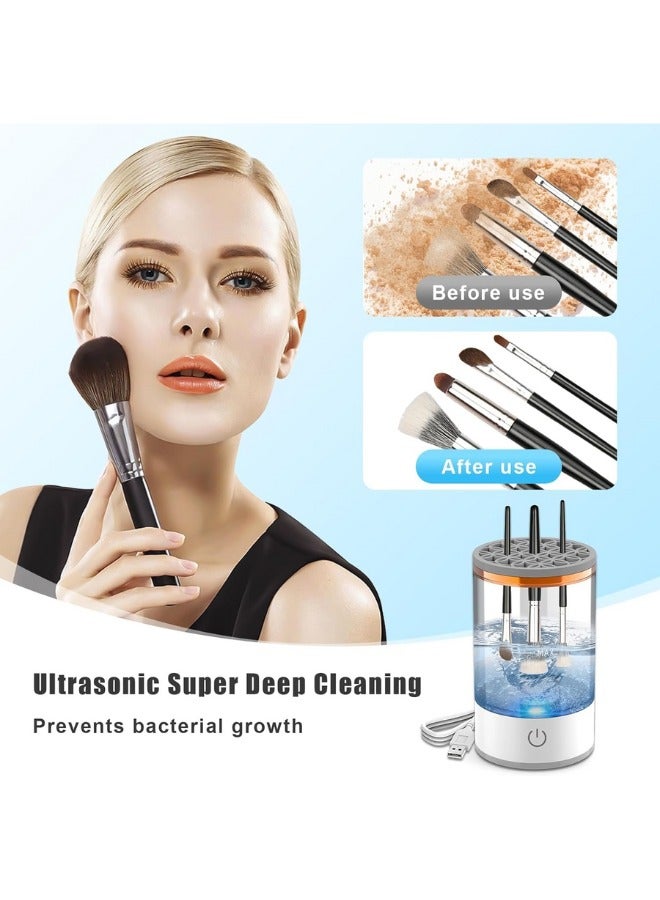 منظف فرش مكياج كهربائي بمنفذ USB مع بساط صغير للتنظيف العميق للفرش ومستحضرات التجميل - Image 3