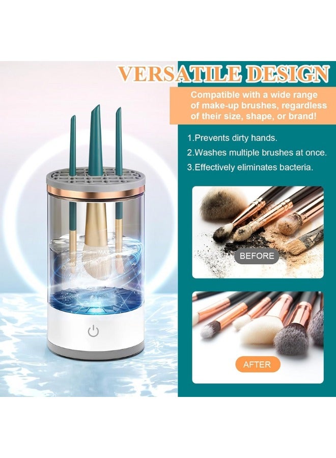 منظف فرش مكياج كهربائي بمنفذ USB مع بساط صغير للتنظيف العميق للفرش ومستحضرات التجميل - Image 5