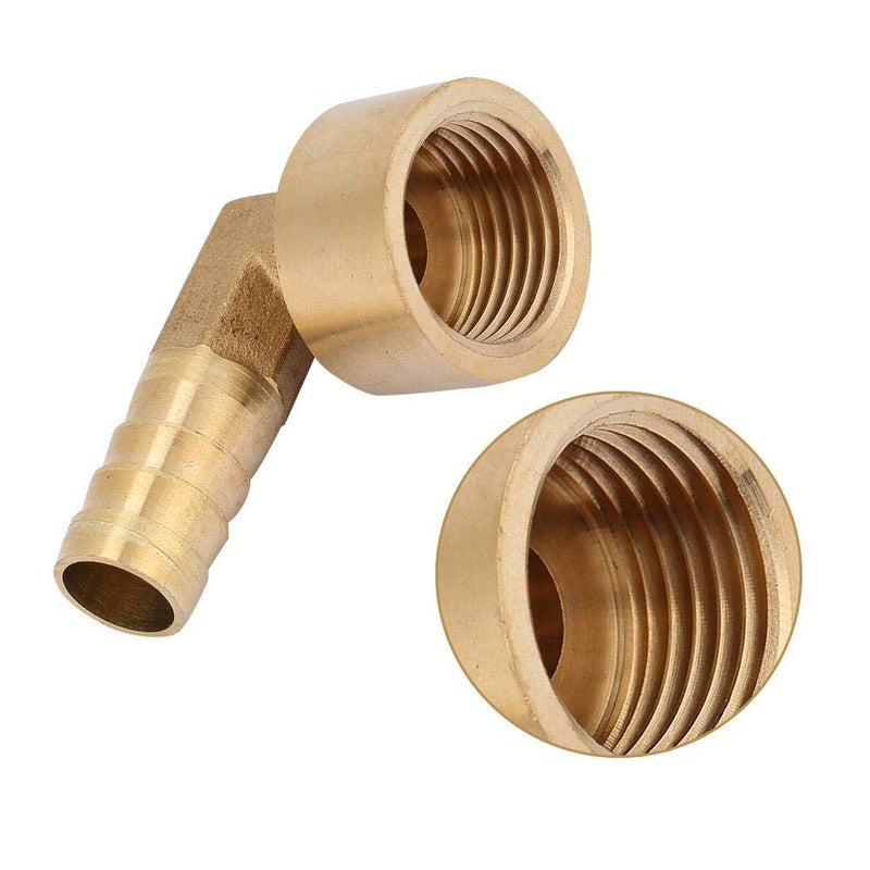klarako Fitting Elbow, G1/2 Brass Female Thread 90 Degree Hose Barb Coupling Connector Joint Adapter Fitting for Water Hose(4#10) - Image 5