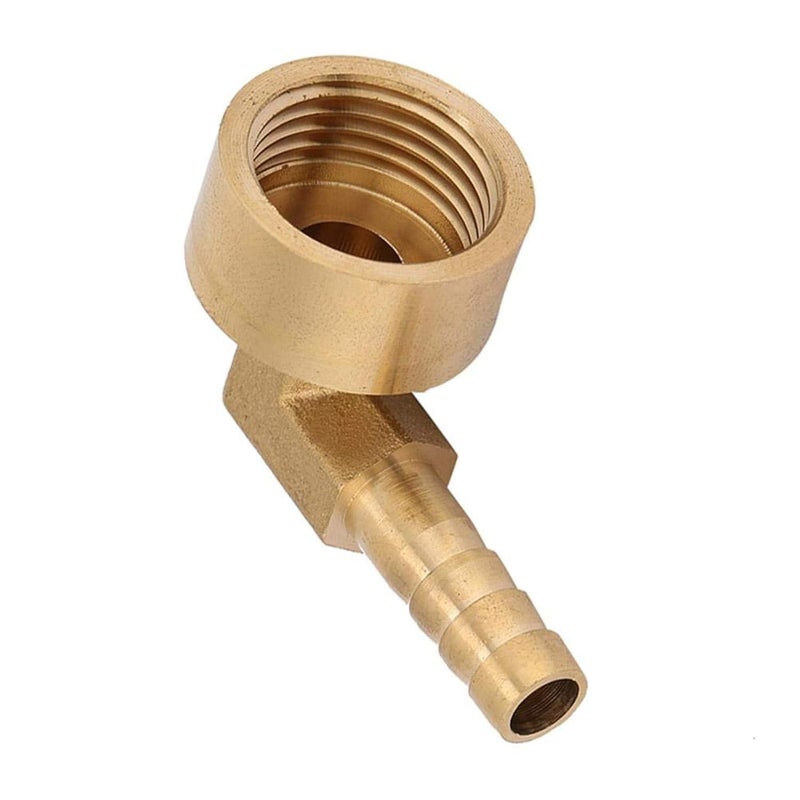 klarako Fitting Elbow, G1/2 Brass Female Thread 90 Degree Hose Barb Coupling Connector Joint Adapter Fitting for Water Hose(4#10) - Image 1