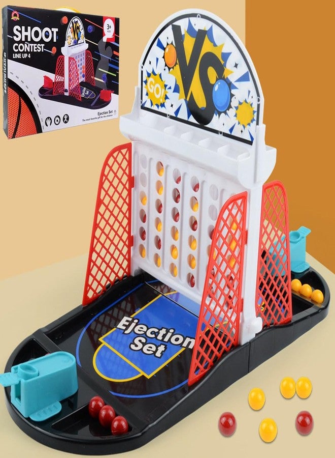 KEJIH Tabletop Basketball Bouncing Ball Toy,Basketball Board Game,2 Player Arcade Game,Indoor Fun Bouncing Pinball for Kids & Adults,Arcade Basketball Game,2 Player Versus Toy,Ideal Toy for Boys & Girls - Image 1