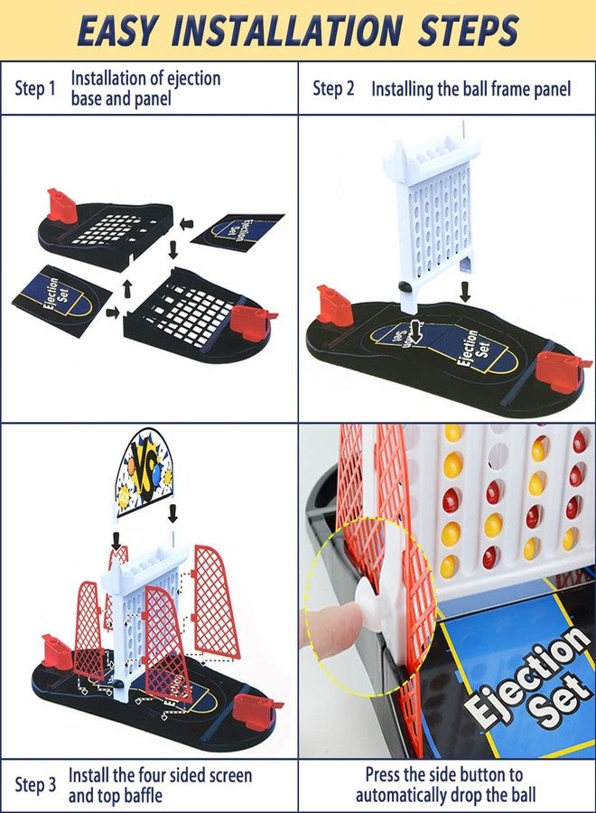 KEJIH Tabletop Basketball Bouncing Ball Toy,Basketball Board Game,2 Player Arcade Game,Indoor Fun Bouncing Pinball for Kids & Adults,Arcade Basketball Game,2 Player Versus Toy,Ideal Toy for Boys & Girls - Image 5