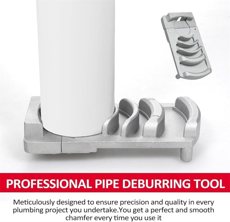 Deburring Tool for PVC Pipe, Professional Plastic Pipe Chamfer Tool for Six Pipe Sizes from 1-1/4 to 4-Inch Durable Plumbing Tool for Smooth Pipe Edges - Image 5