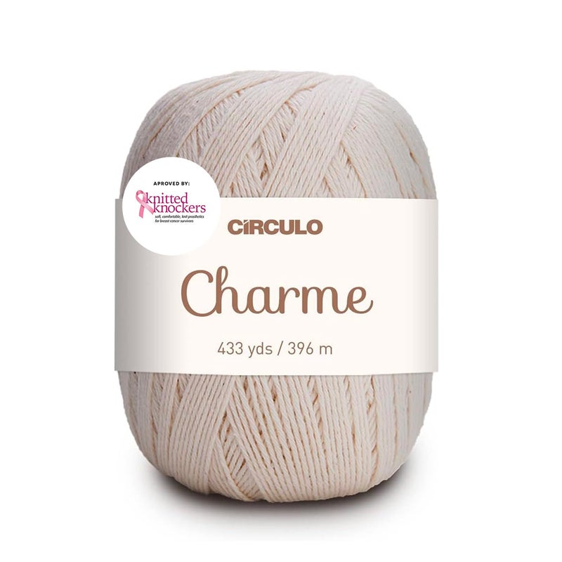 CÃRCULO Circulo Charme Yarn for Crochet and Knitting 433 yds 100 Mercerized Brazilian Virgin Cotton Soft Sport Weight Color 20 Natural - Image 3
