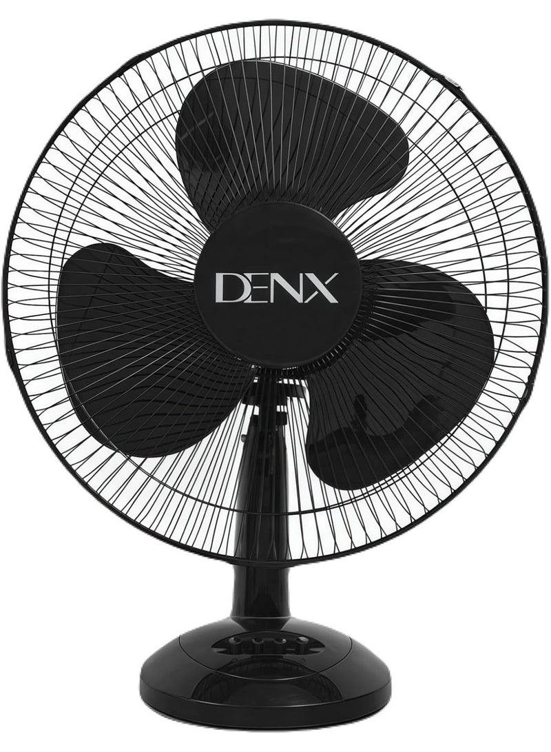 Denx 16 Inch Table Fan with 3 Speeds, Quiet Oscillating Pedestal Stand Fan for Bedroom, Office, Home Use, Portable Floor Fan with Portable Desk & Pedestal Fan, DX2546 - Image 2