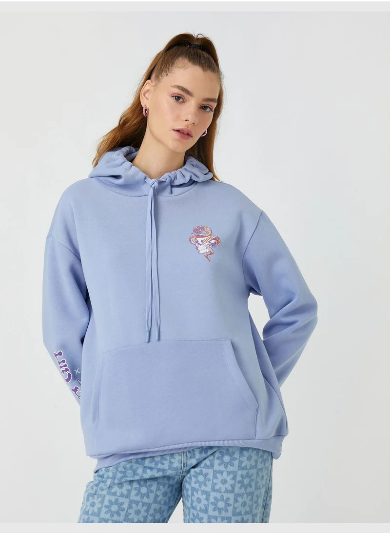 كوتون Back Printed Sweatshirt Oversized