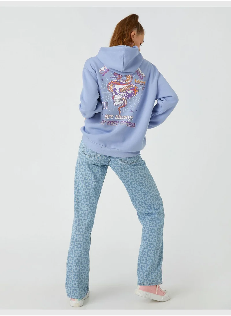كوتون Back Printed Sweatshirt Oversized