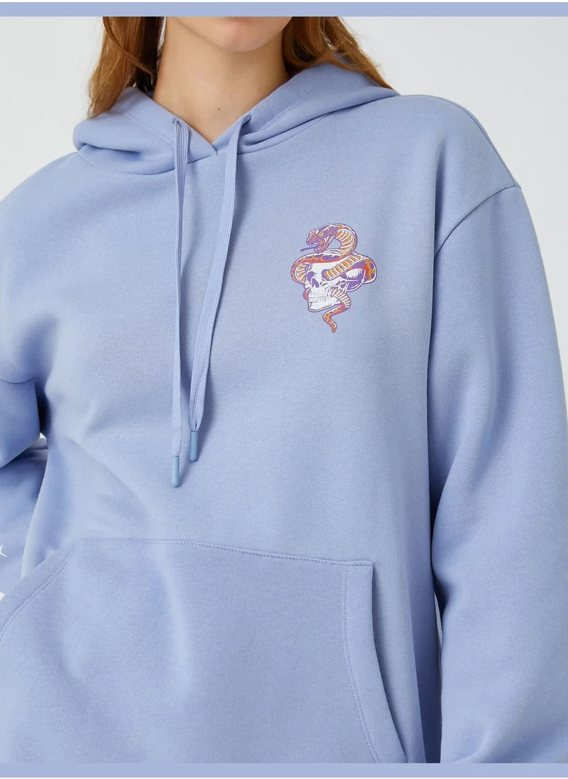 كوتون Back Printed Sweatshirt Oversized