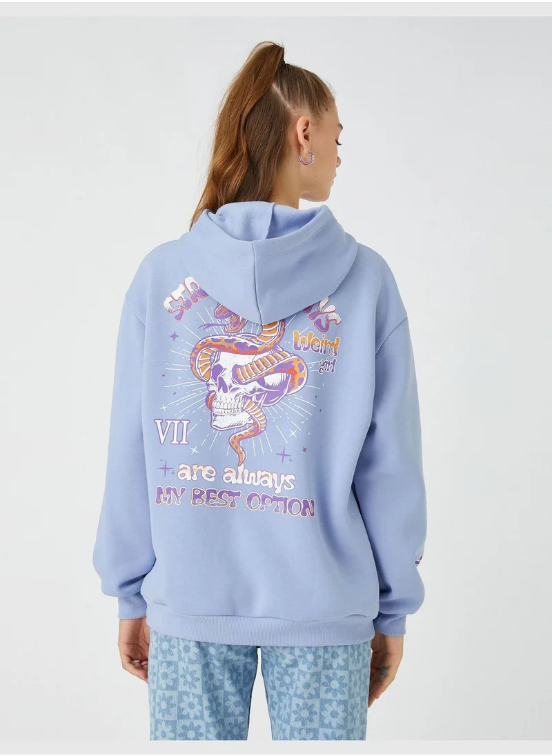 كوتون Back Printed Sweatshirt Oversized