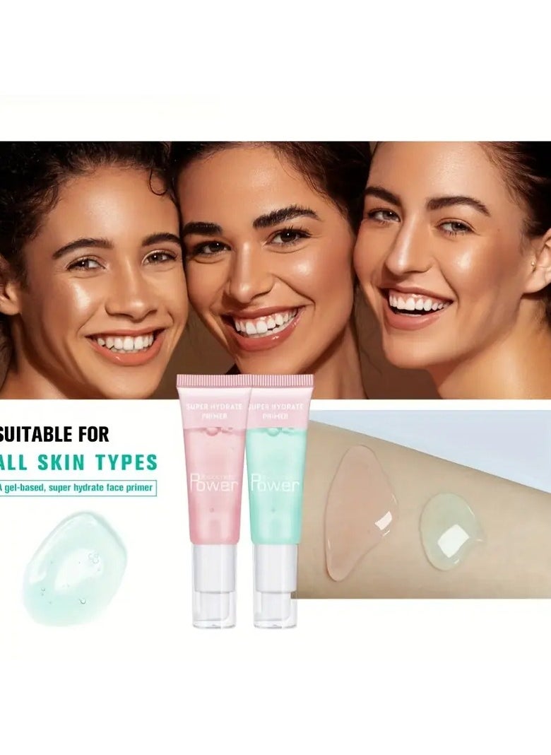 ibcccndc - 2 PCS HydraGlow Primer - Long-Lasting, Hydrating, and Niacinamide-Infused Gel-Based Foundation Primer for Perfect Makeup - Moisturizes and Prepares Skin for Flawless Finish - Image 1